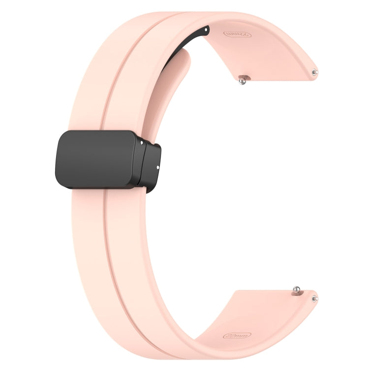 18mm Groove Folding Black Buckle Silicone Watch Band(Light Pink) - 18mm Bands by PMC Jewellery | Online Shopping South Africa | PMC Jewellery | Buy Now Pay Later Mobicred