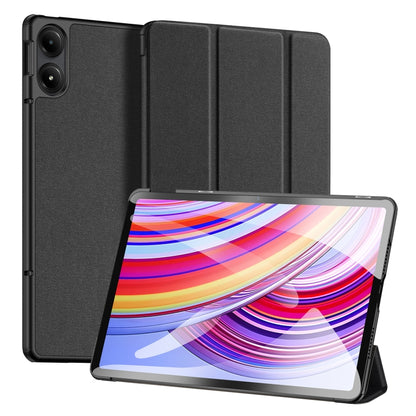 For Xiaomi Redmi Pad Pro 12.1 DUX DUCIS Domo Series Cloth Texture Magnetic Leather Tablet Case(Black) - More Tablet Cases by DUX DUCIS | Online Shopping South Africa | PMC Jewellery | Buy Now Pay Later Mobicred