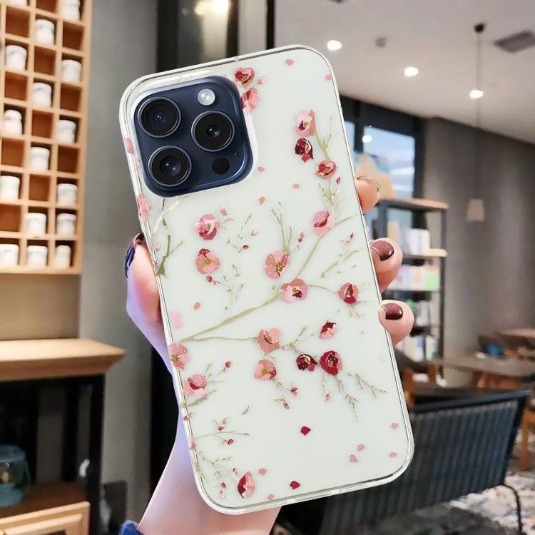 For iPhone 16 Pro Colorful Painting Pattern TPU Phone Case(Red Flowers) - iPhone 16 Pro Cases by PMC TechLife | Online Shopping South Africa | PMC TechLife | Buy Now Pay Later Mobicred