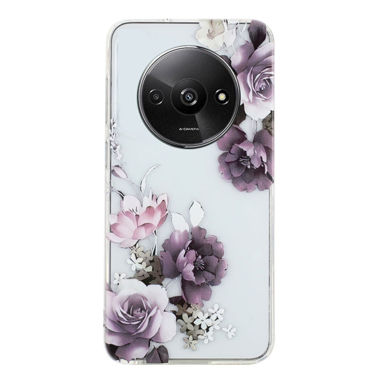 For Xiaomi Redmi A3 Colorful Painting Pattern TPU Phone Case(Peony) - Xiaomi Cases by PMC TechLife | Online Shopping South Africa | PMC TechLife
