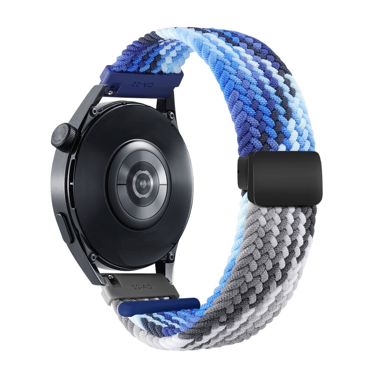 20mm Two-color Magnetic Braided Nylon Watch Band(Blueberry Black Chocolate) - 20mm Bands by PMC Jewellery | Online Shopping South Africa | PMC Jewellery