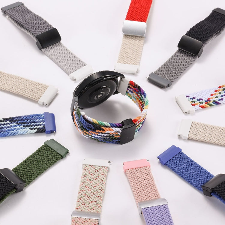 18mm Two-color Magnetic Braided Nylon Watch Band(Starlight Red) - 18mm Bands by PMC TechLife | Online Shopping South Africa | PMC TechLife | Buy Now Pay Later Mobicred