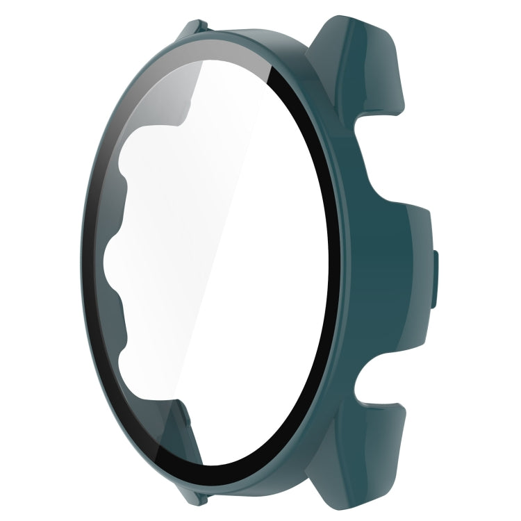 For Garmin Forerunner 165 / 165 Music PC + Tempered Film Integrated Watch Protective Case(Pine Green) - Watch Cases by PMC Jewellery | Online Shopping South Africa | PMC Jewellery