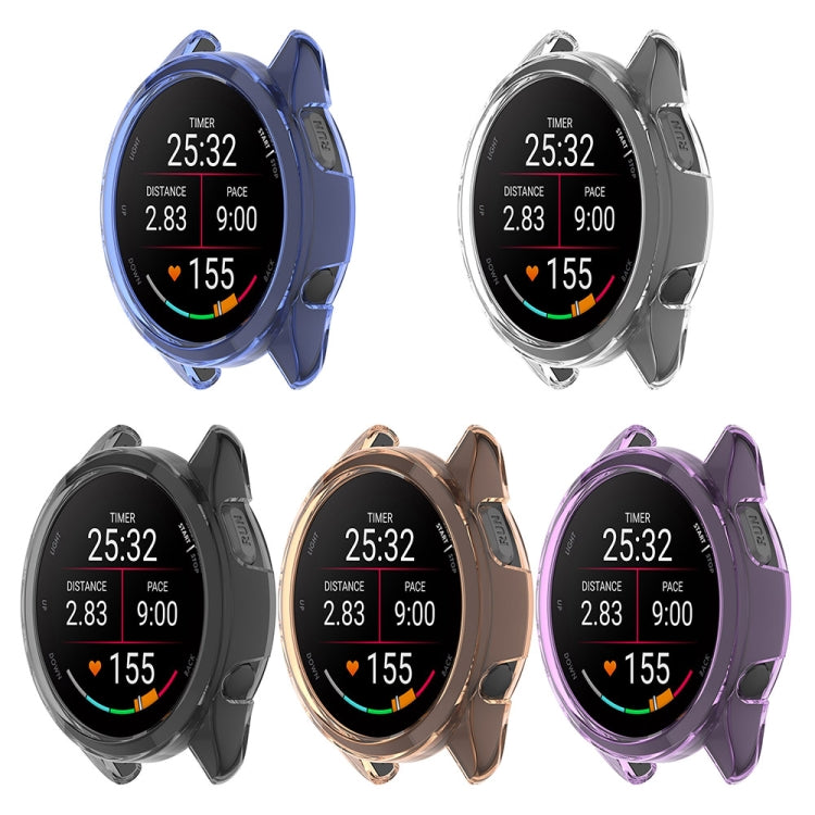 For Garmin Forerunner 165 / 165 Music Half Pack Hollow TPU Watch Protective Case(Transparent) - Watch Cases by PMC Jewellery | Online Shopping South Africa | PMC Jewellery