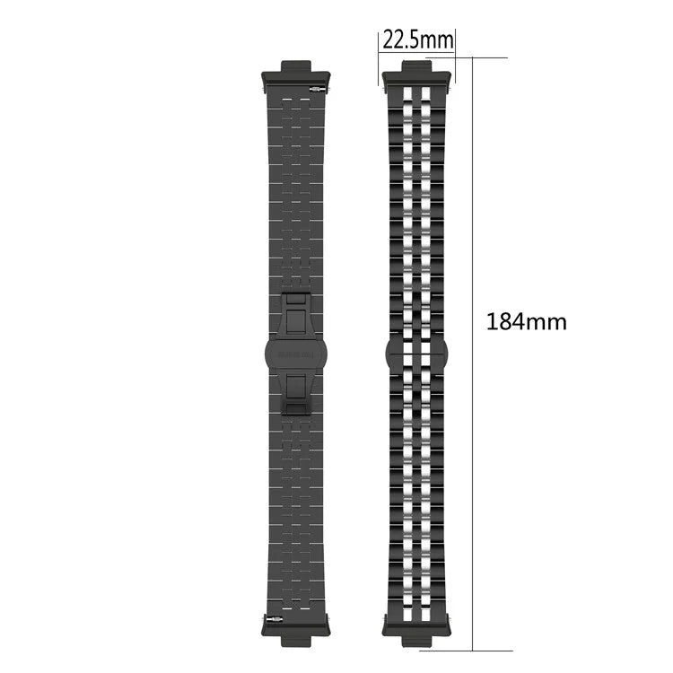 For  Xiaomi Redmi Watch 4 Five-bead Butterfly Buckle Metal Watch Band(Silver) - Watch Bands by PMC Jewellery | Online Shopping South Africa | PMC Jewellery