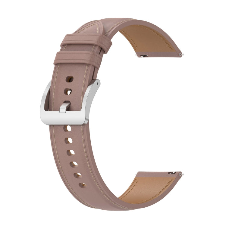 For Xiaomi Watch 2 22mm Genuine Leather Watch Band(Dark Pink) - Watch Bands by PMC Jewellery | Online Shopping South Africa | PMC Jewellery