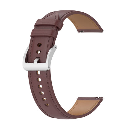 For Xiaomi Watch 2 22mm Genuine Leather Watch Band(Dark Brown) - Watch Bands by PMC Jewellery | Online Shopping South Africa | PMC Jewellery