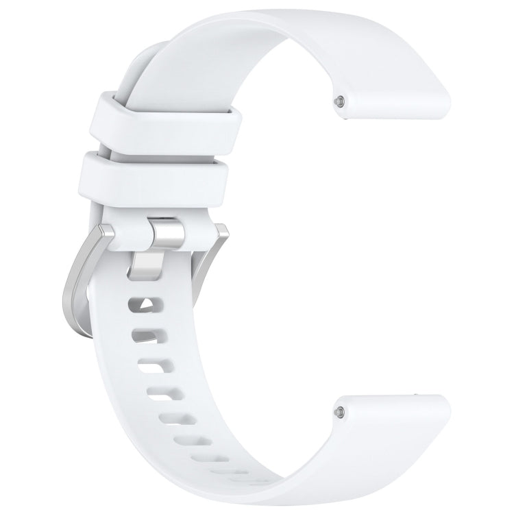 For Xiaomi Watch 2 Liquid Glossy Silver Buckle Silicone Watch Band(White) - Watch Bands by PMC Jewellery | Online Shopping South Africa | PMC Jewellery