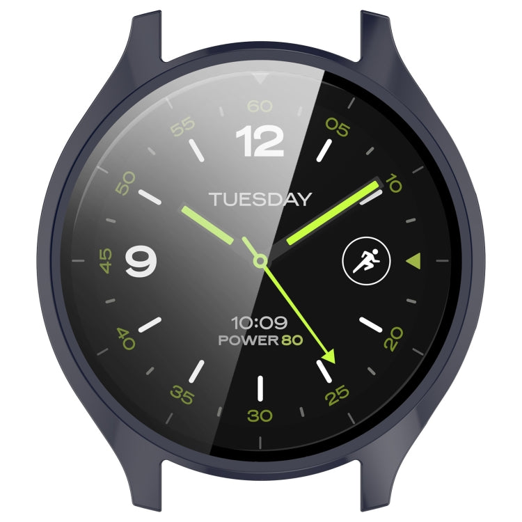 For Xiaomi Watch 2 PC + Tempered Film Integrated Watch Protective Case(Ink Blue) - Watch Cases by PMC TechLife | Online Shopping South Africa | PMC TechLife