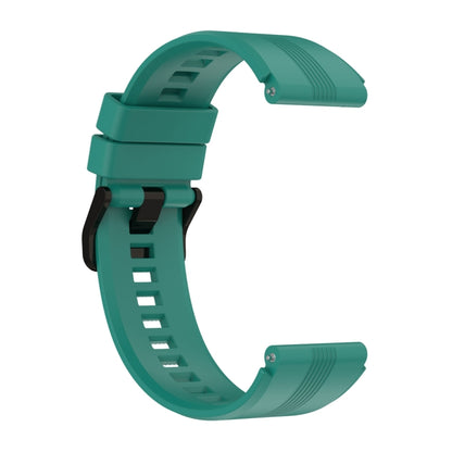 For Honor Watch GS 4 Striped Stainless Steel Buckle Silicone Watch Band(Pine Green) - Watch Bands by PMC Jewellery | Online Shopping South Africa | PMC Jewellery