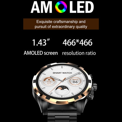 LEMFO HK98 1.43 inch BT5.3 Fitness Sport Smart Watch, Support Bluetooth Call / Sleep / Blood Oxygen / Heart Rate / Blood Pressure Health Monitor(Gold) - Smart Watches by LEMFO | Online Shopping South Africa | PMC Jewellery | Buy Now Pay Later Mobicred