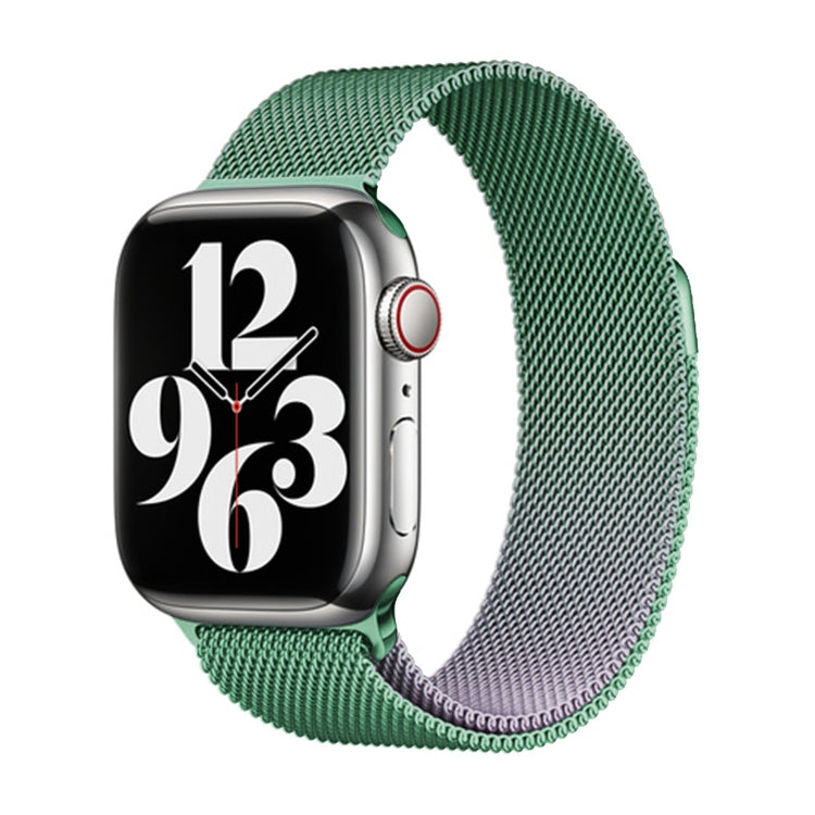 For Apple Watch Series 7 45mm Milan Gradient Loop Magnetic Buckle Watch Band(Light Violet) - Watch Bands by PMC TechLife | Online Shopping South Africa | PMC TechLife