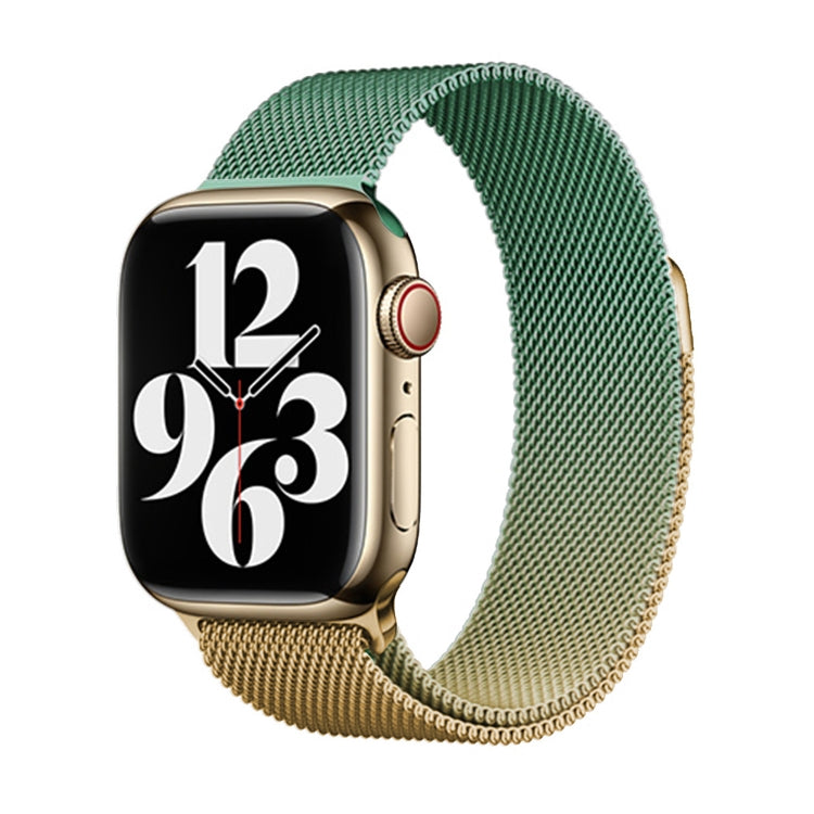 For Apple Watch 38mm Milan Gradient Loop Magnetic Buckle Watch Band(Gold Violet) - Watch Bands by PMC TechLife | Online Shopping South Africa | PMC TechLife