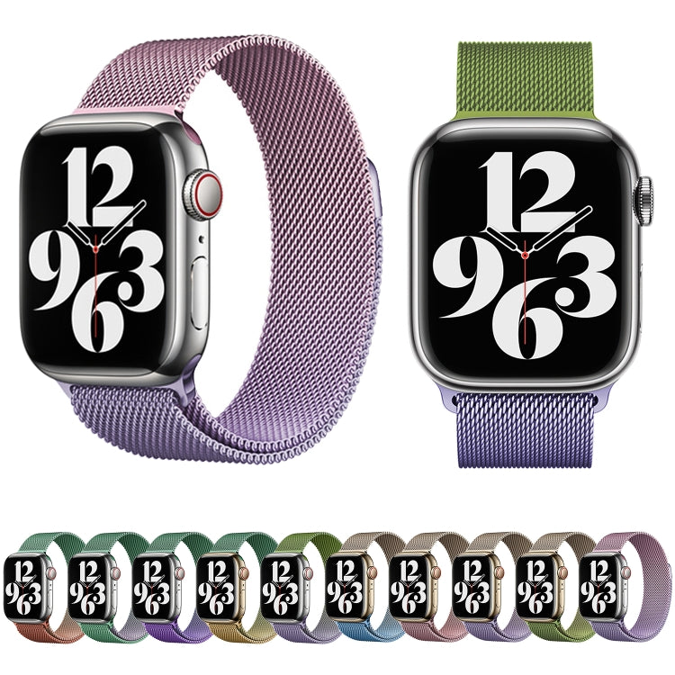 For Apple Watch Series 2 38mm Milan Gradient Loop Magnetic Buckle Watch Band(Pink Lavender) - Watch Bands by PMC Jewellery | Online Shopping South Africa | PMC Jewellery