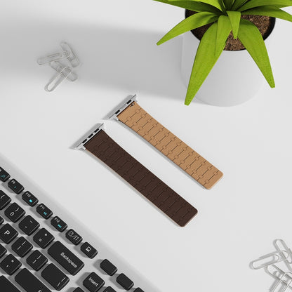 For Apple Watch Series 7 45mm Two Color Loop Magnetic Silicone Watch Band(Dark Brown+Light Brown) - Watch Bands by PMC Jewellery | Online Shopping South Africa | PMC Jewellery