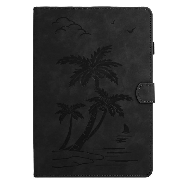 For iPad Pro 11 2024 Coconut Tree Embossed Smart Leather Tablet Case(Black) - iPad Pro 11 2024 Cases by PMC Jewellery | Online Shopping South Africa | PMC Jewellery | Buy Now Pay Later Mobicred