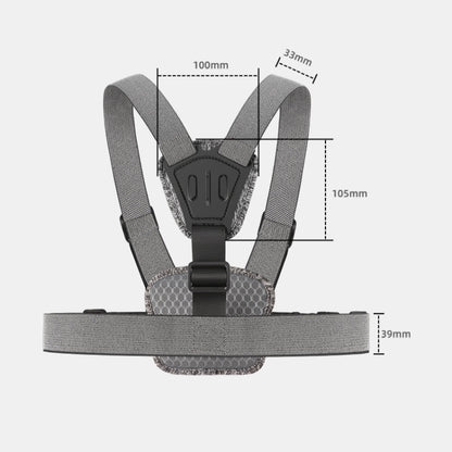 6 in 1 Phone Clamp Adjustable Body Mount Belt Chest Strap with Mount & Screw(Grey) - Chest Belt by RUIGPRO | Online Shopping South Africa | PMC Jewellery | Buy Now Pay Later Mobicred