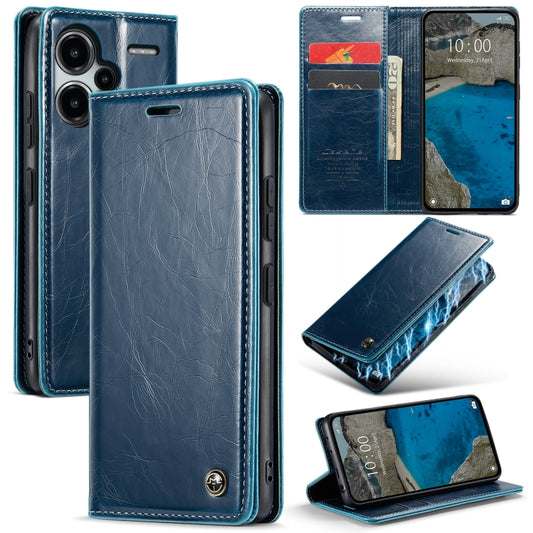 For Xiaomi Redmi Note 13 Pro+ 5G CaseMe 003 Crazy Horse Texture Flip Leather Phone Case(Blue Green) - Note 13 Pro+ Cases by CaseMe | Online Shopping South Africa | PMC Jewellery | Buy Now Pay Later Mobicred