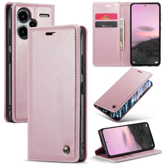 For Xiaomi Redmi Note 13 Pro+ 5G CaseMe 003 Crazy Horse Texture Flip Leather Phone Case(Pink) - Xiaomi Cases by CaseMe | Online Shopping South Africa | PMC Jewellery | Buy Now Pay Later Mobicred