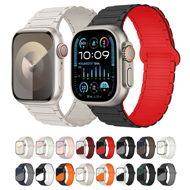For Apple Watch SE 40mm I-Shaped Magnetic Silicone Watch Band(Mint White) - Watch Bands by PMC TechLife | Online Shopping South Africa | PMC TechLife