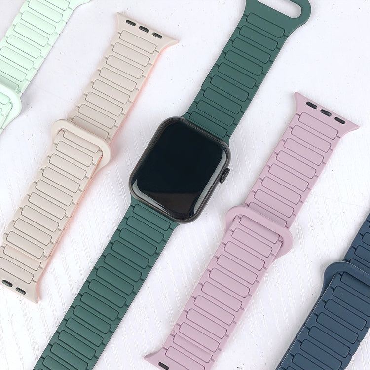 For Apple Watch 42mm I-Shaped Magnetic Silicone Watch Band(White Starlight) - Watch Bands by PMC TechLife | Online Shopping South Africa | PMC TechLife