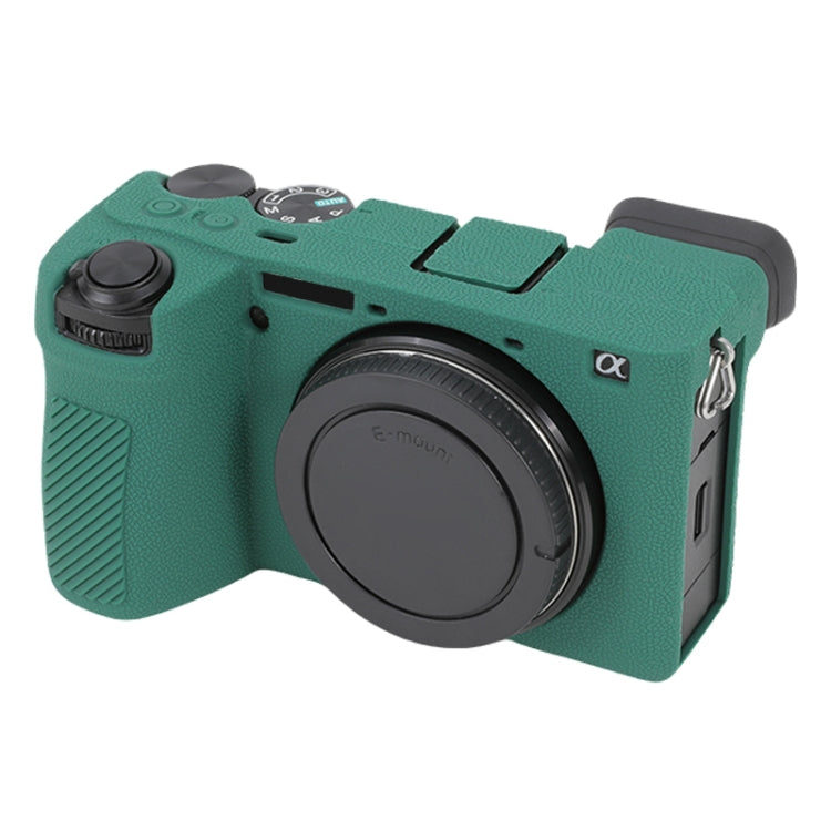 For Sony ILCE-6700 / A6700 Litchi Texture Soft Silicone Protective Case(Green) - Protective Case by PMC Jewellery | Online Shopping South Africa | PMC Jewellery