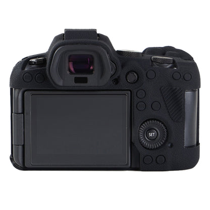 For Canon EOS R6 Mark II Litchi Texture Soft Silicone Protective Case(Black) - Protective Case by PMC Jewellery | Online Shopping South Africa | PMC Jewellery