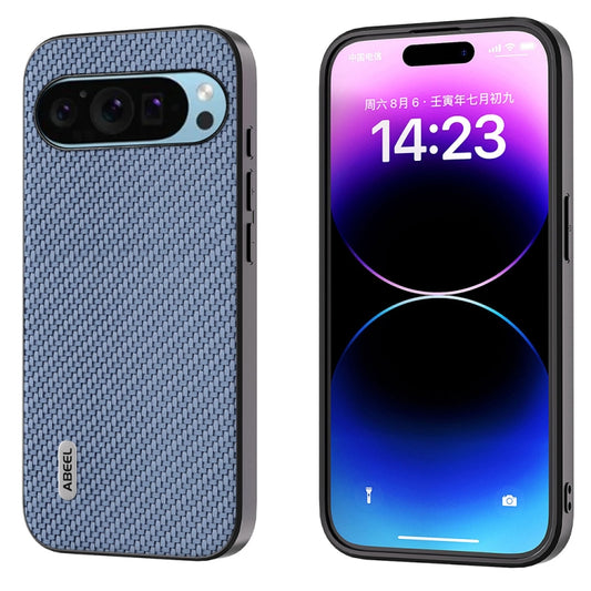 For Google Pixel 9 ABEEL Carbon Fiber Texture Protective Phone Case(Light Blue) - Google Cases by PMC Jewellery | Online Shopping South Africa | PMC Jewellery | Buy Now Pay Later Mobicred