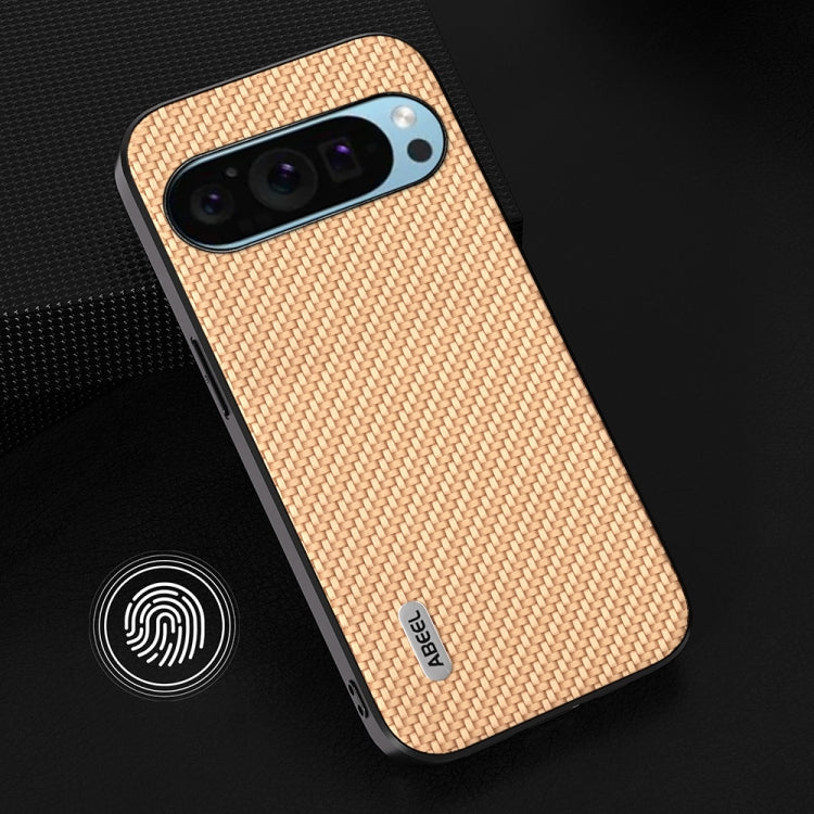 For Google Pixel 9 ABEEL Carbon Fiber Texture Protective Phone Case(Gold) - Google Cases by PMC Jewellery | Online Shopping South Africa | PMC Jewellery | Buy Now Pay Later Mobicred