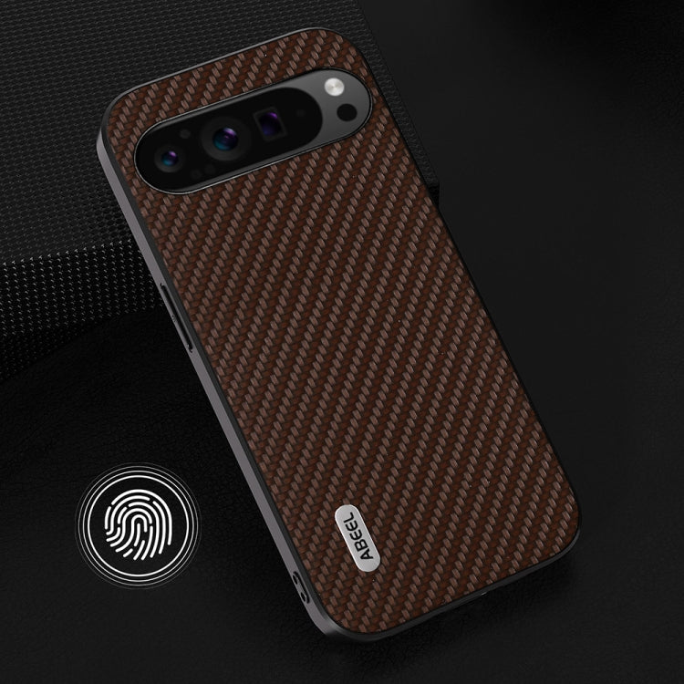 For Google Pixel 9 Pro ABEEL Carbon Fiber Texture Protective Phone Case(Dark Brown) - Google Cases by PMC Jewellery | Online Shopping South Africa | PMC Jewellery | Buy Now Pay Later Mobicred