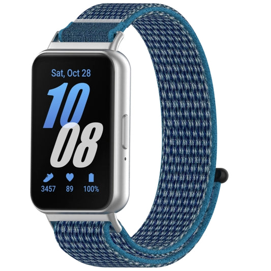 For Samsung Galaxy Fit 3 Nylon Loop Hook and Loop Fastener Watch Band(Ocean Blue) - Watch Bands by PMC Jewellery | Online Shopping South Africa | PMC Jewellery