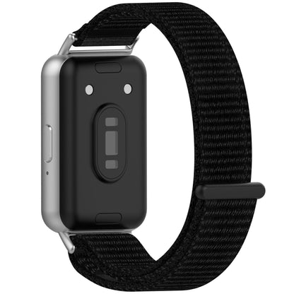 For Samsung Galaxy Fit 3 Nylon Loop Hook and Loop Fastener Watch Band(Black) - Watch Bands by PMC Jewellery | Online Shopping South Africa | PMC Jewellery