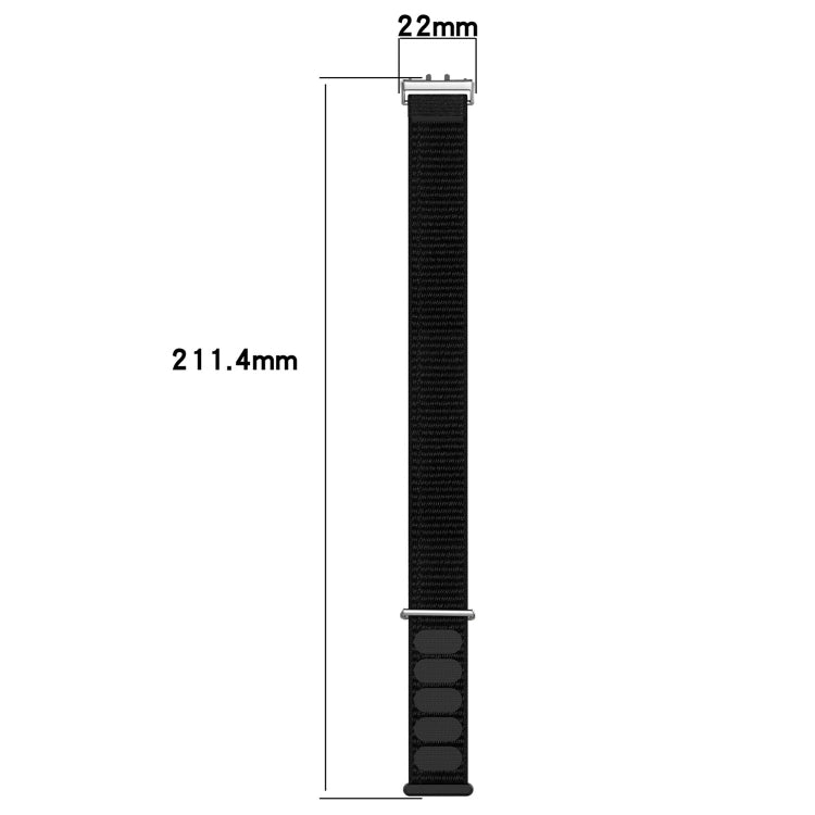 For Samsung Galaxy Fit 3 Nylon Loop Hook and Loop Fastener Watch Band(Ocean Blue) - Watch Bands by PMC TechLife | Online Shopping South Africa | PMC TechLife