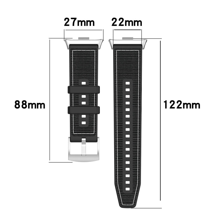 For Xiaomi Mi Band 8 Pro / Redmi Watch 4 Official Buckle Hybrid Nylon Braid Silicone Watch Band(Grey) - Watch Bands by PMC Jewellery | Online Shopping South Africa | PMC Jewellery