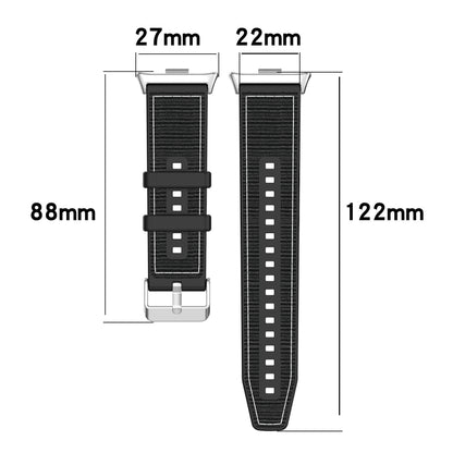 For Xiaomi Mi Band 8 Pro / Redmi Watch 4 Ordinary Buckle Hybrid Nylon Braid Silicone Watch Band(Midnight Blue) - Watch Bands by PMC Jewellery | Online Shopping South Africa | PMC Jewellery