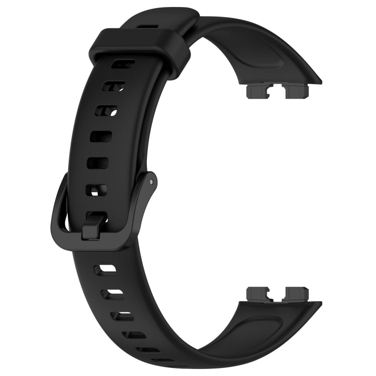 For Huawei Band 9 / 9 NFC Solid Color Colorful Buckle Silicone Watch Band(Black) - Watch Bands by PMC Jewellery | Online Shopping South Africa | PMC Jewellery