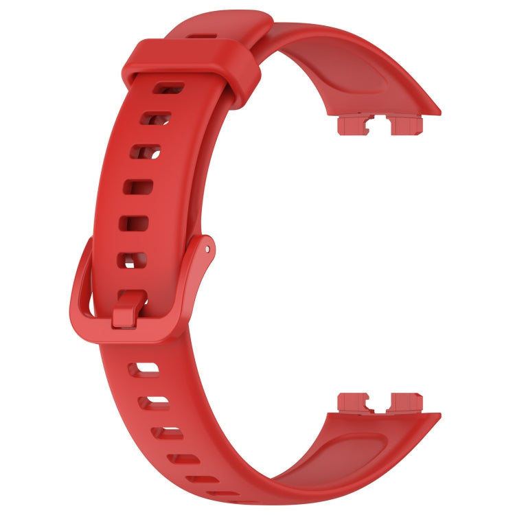 For Huawei Band 9 / 9 NFC Solid Color Colorful Buckle Silicone Watch Band(Red) - Watch Bands by PMC Jewellery | Online Shopping South Africa | PMC Jewellery