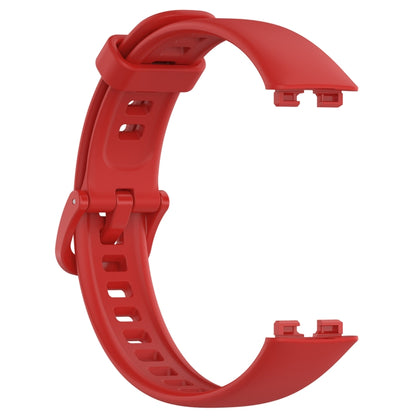 For Huawei Band 9 / 9 NFC Solid Color Colorful Buckle Silicone Watch Band(Red) - Watch Bands by PMC Jewellery | Online Shopping South Africa | PMC Jewellery