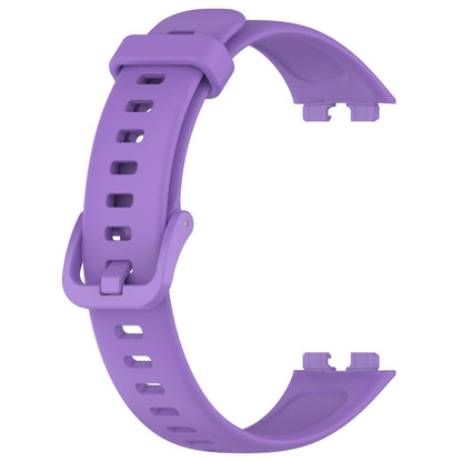 For Huawei Band 9 / 9 NFC Solid Color Colorful Buckle Silicone Watch Band(Purple) - Watch Bands by PMC Jewellery | Online Shopping South Africa | PMC Jewellery