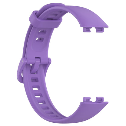 For Huawei Band 9 / 9 NFC Solid Color Colorful Buckle Silicone Watch Band(Purple) - Watch Bands by PMC Jewellery | Online Shopping South Africa | PMC Jewellery