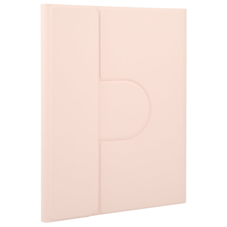 For Huawei MatePad 11 2023 / 2021 Round Button Bluetooth Keyboard Rotatable Holder Leather Case(Rose Gold) - Huawei Keyboard by PMC TechLife | Online Shopping South Africa | PMC TechLife