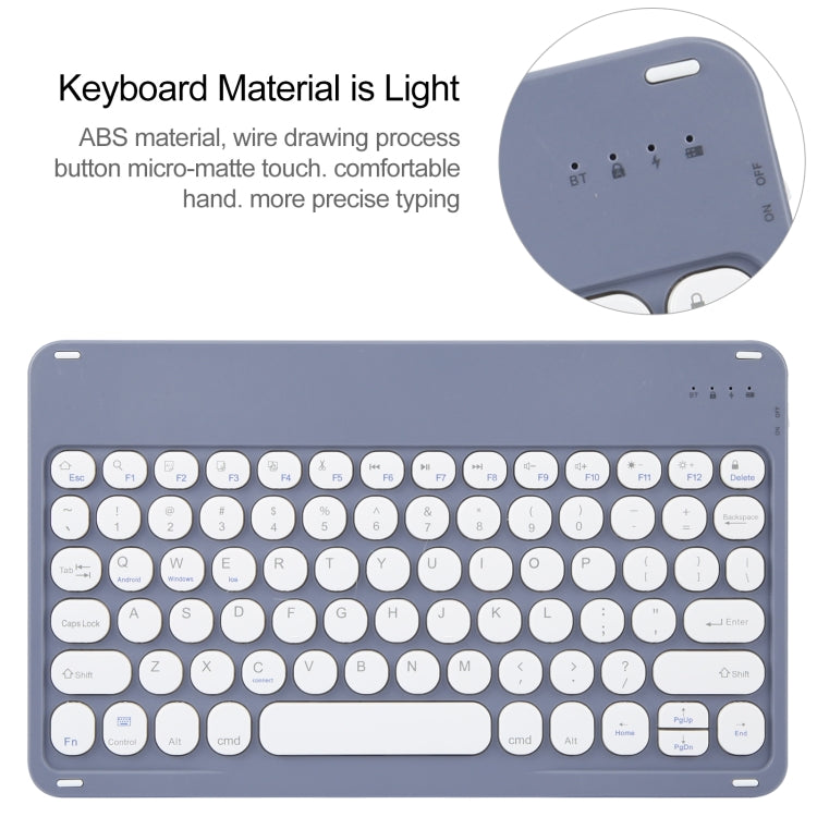 For Huawei MatePad 11 2023 / 2021 Round Button Bluetooth Keyboard Rotatable Holder Leather Case(Lavender Purple) - Huawei Keyboard by PMC Jewellery | Online Shopping South Africa | PMC Jewellery