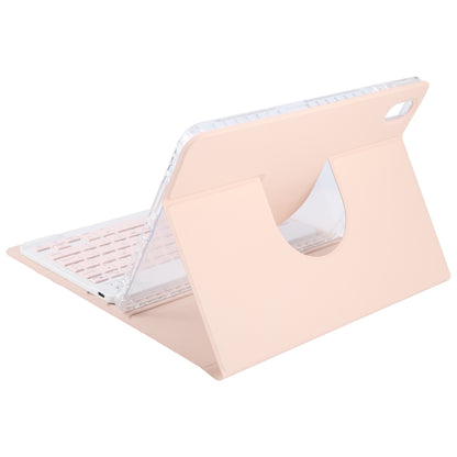 For Huawei MatePad Air 11.5 Square Button Bluetooth Keyboard Rotatable Holder Leather Case(Rose Gold) - Huawei Keyboard by PMC Jewellery | Online Shopping South Africa | PMC Jewellery