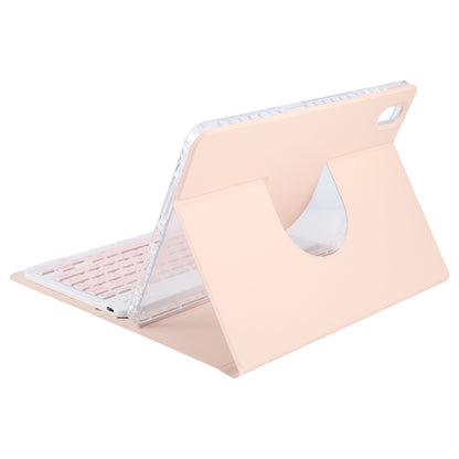 For Huawei MatePad Air 11.5 Square Button Backlight Bluetooth Keyboard Rotatable Holder Leather Case(Rose Gold) - Huawei Keyboard by PMC Jewellery | Online Shopping South Africa | PMC Jewellery