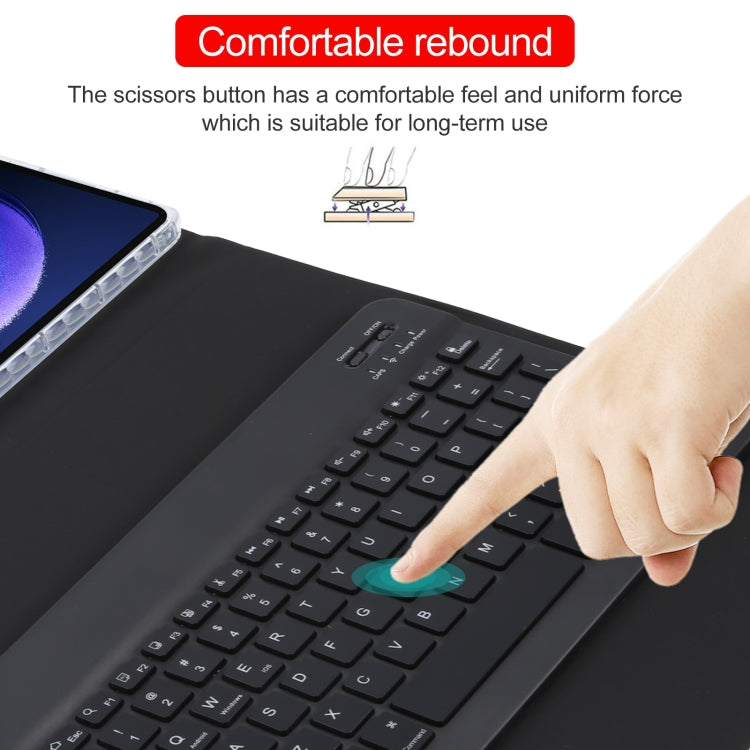 For Xiaomi Pad 6 Square Button Backlight Bluetooth Keyboard Rotatable Holder Leather Case(Black) - Others Keyboard by PMC TechLife | Online Shopping South Africa | PMC TechLife