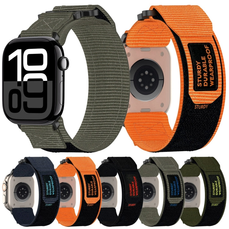 For Apple Watch Series 5 40mm Nylon Hook And Loop Fastener Watch Band(Black) - Watch Bands by PMC TechLife | Online Shopping South Africa | PMC TechLife | Buy Now Pay Later Mobicred