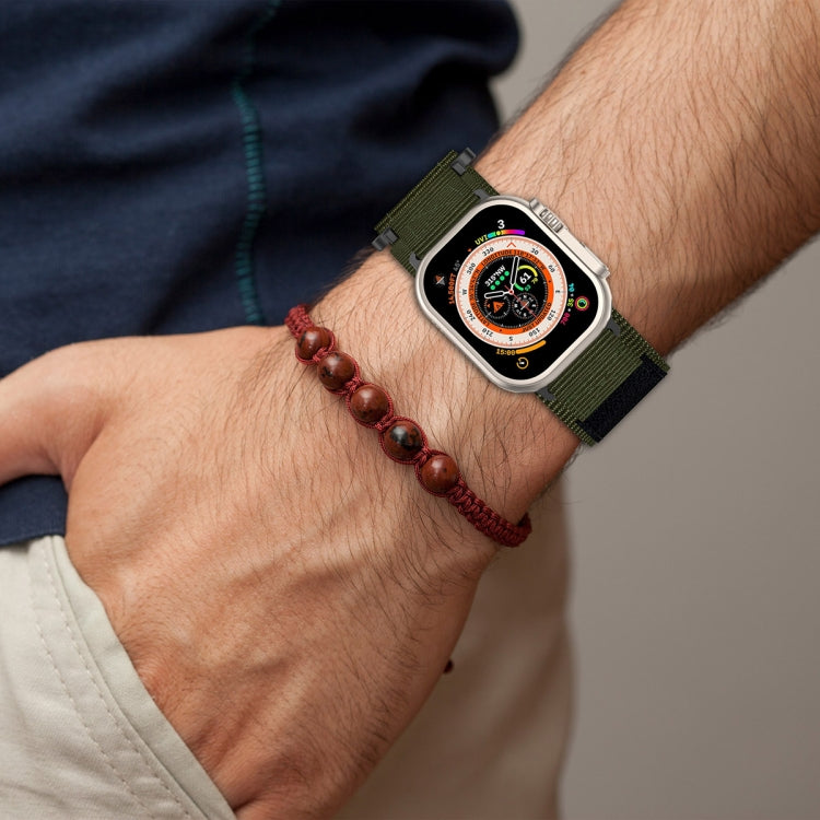 For Apple Watch Series 2 42mm Nylon Hook And Loop Fastener Watch Band(Black) - Watch Bands by PMC TechLife | Online Shopping South Africa | PMC TechLife | Buy Now Pay Later Mobicred