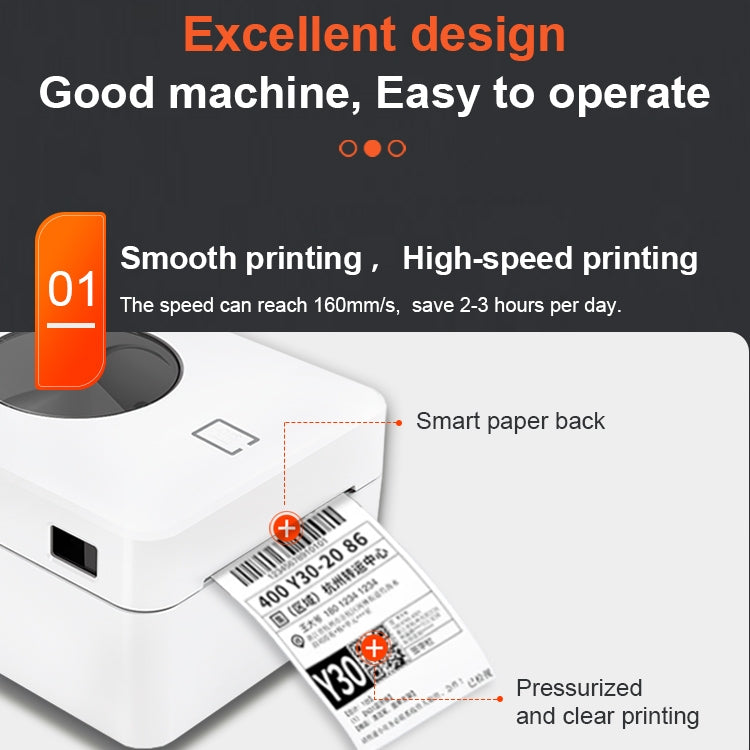 ZJ-9250 100x150mm USB Thermal Label Printer, Plug:AU Plug(Black) - Printer by PMC TechLife | Online Shopping South Africa | PMC TechLife | Buy Now Pay Later Mobicred