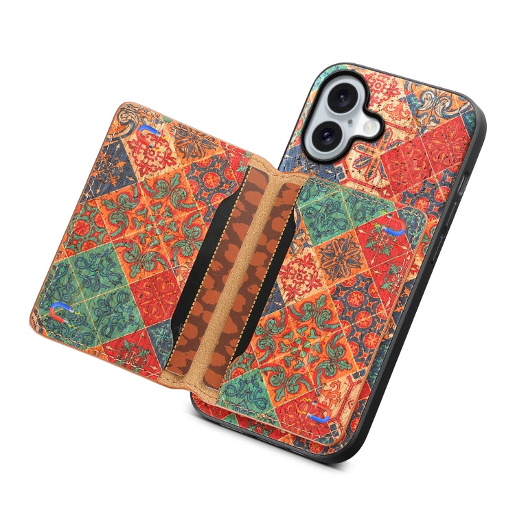 For iPhone 16 Card Slot Holder Phone Case(Winter Blue) - iPhone 16 Cases by PMC TechLife | Online Shopping South Africa | PMC TechLife | Buy Now Pay Later Mobicred