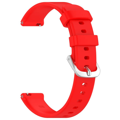 For Garmin Lily 2 14mm Silver Buckle Silicone Watch Band Wristband(Red) - Watch Bands by PMC Jewellery | Online Shopping South Africa | PMC Jewellery